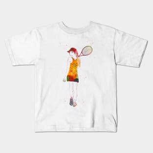 Tennis Player Girl Kids T-Shirt